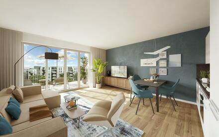 3 Zimmer Mietwohnung mit Balkon im PARKTRIO STADTPLATZ