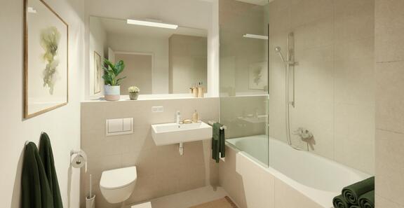 Modernes Badezimmers im PARKTRIO STADTPLATZ