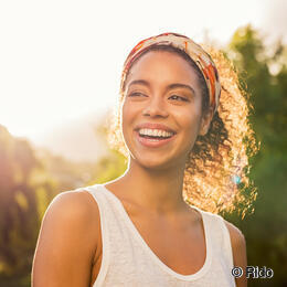 Eine glückliche Bewohnerin im PARKTRIO